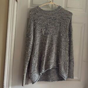 Speckled grey sweater